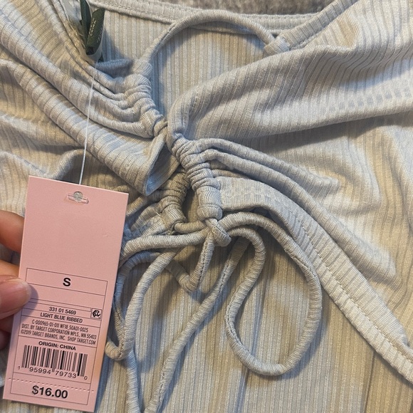 Target Light Blue Ribbed Bodysuit - Picture 3 of 4